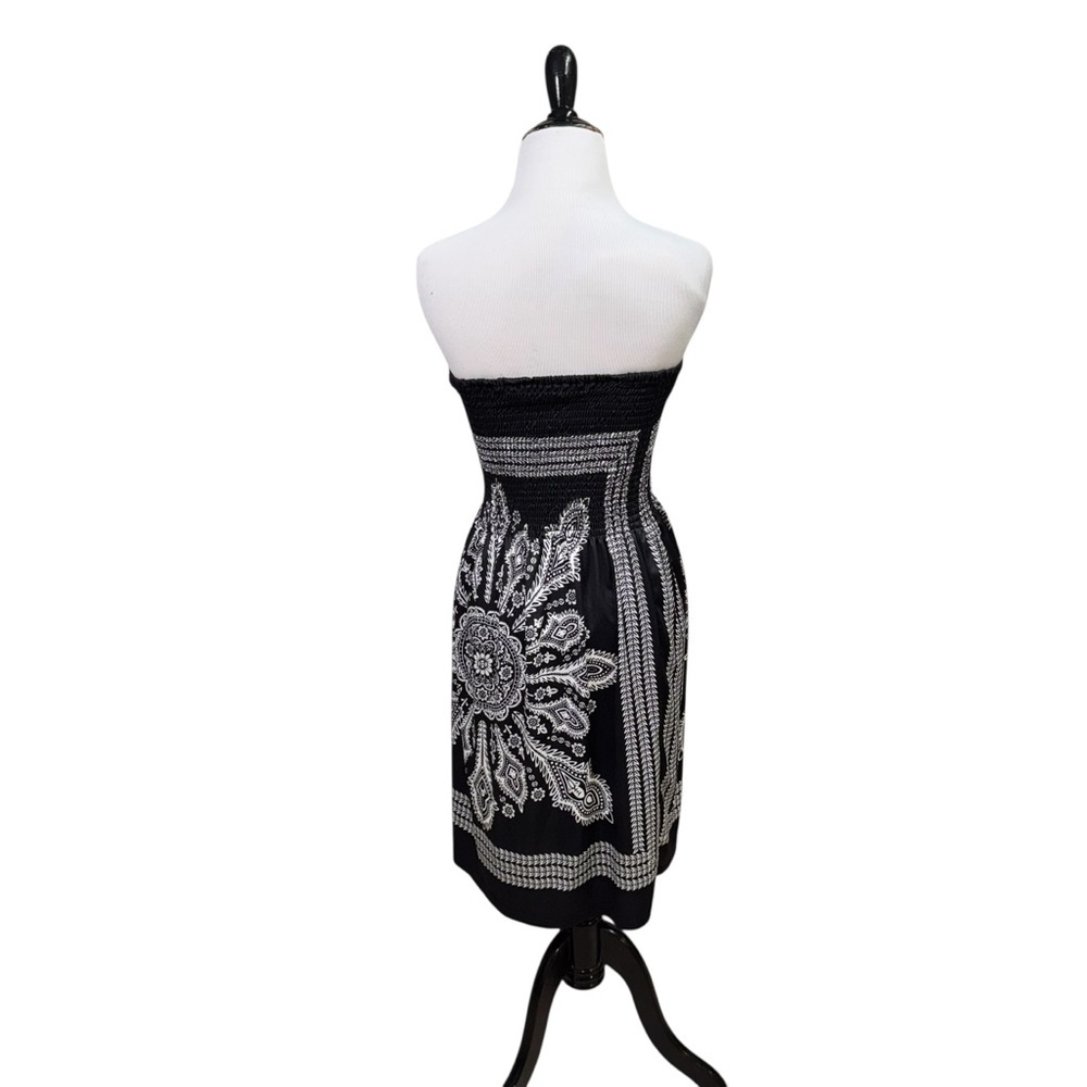 VENUS Women's Size XS Strapless Mini Dress Smocked Bust Batik Beach Vacation - Picture 5 of 6